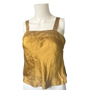 Vintage Victoria's Secret Gold Label Silk Satin Cropped Tank Top Size P